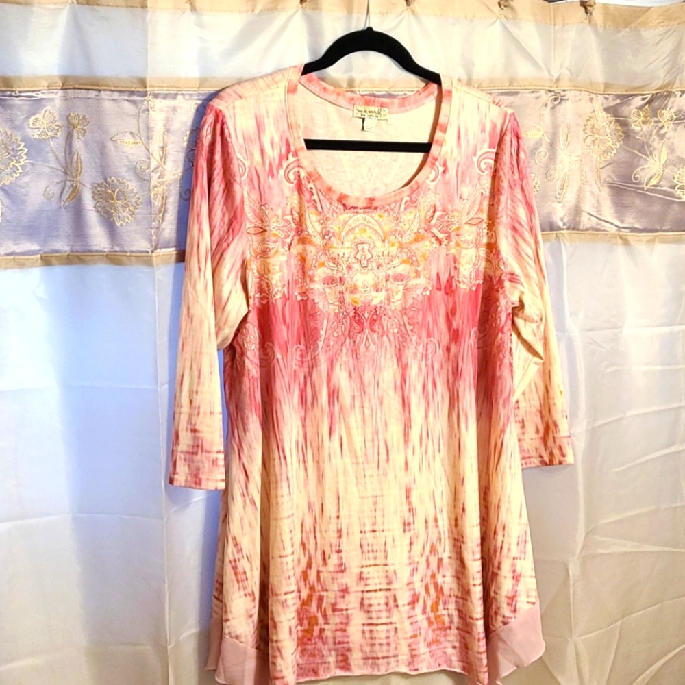Very soft tunic in muted pinks
